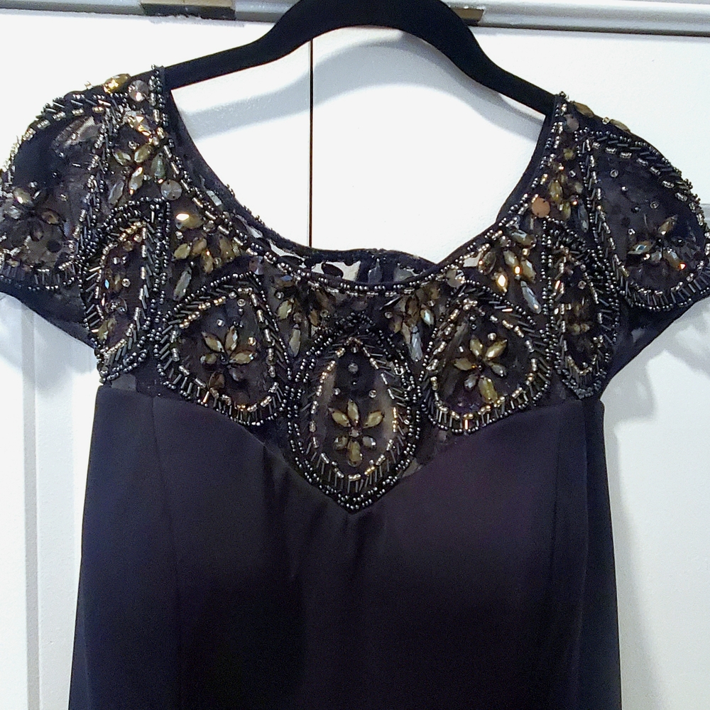Elegant Embellished Black Blouse